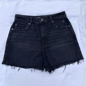 Garage black denim shorts